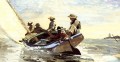 Segeln der Catboat Realismus Marinemaler Winslow Homer